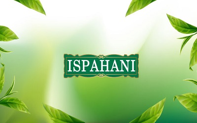 Ispahani Group Logo Surrounded by Tea Leaves